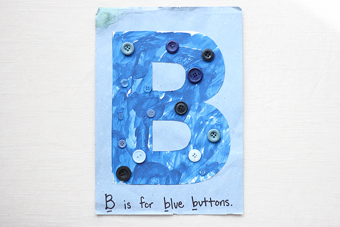 Alphabet Crafts | B is for Button | Ashlee Proffitt | Intentional Mama