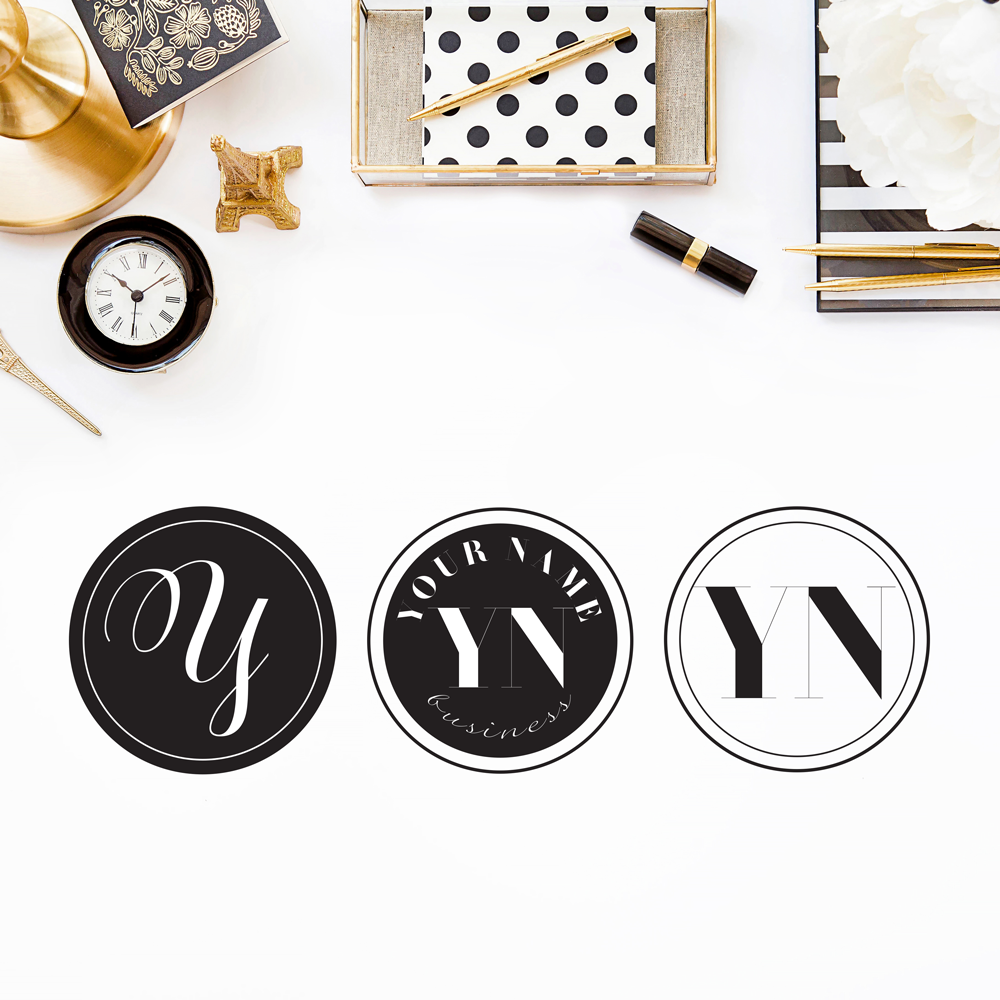 The Branding Parlor: Pre-Designed Brand Collections | Luxurious Black & White | www.TheBrandingParlor.com