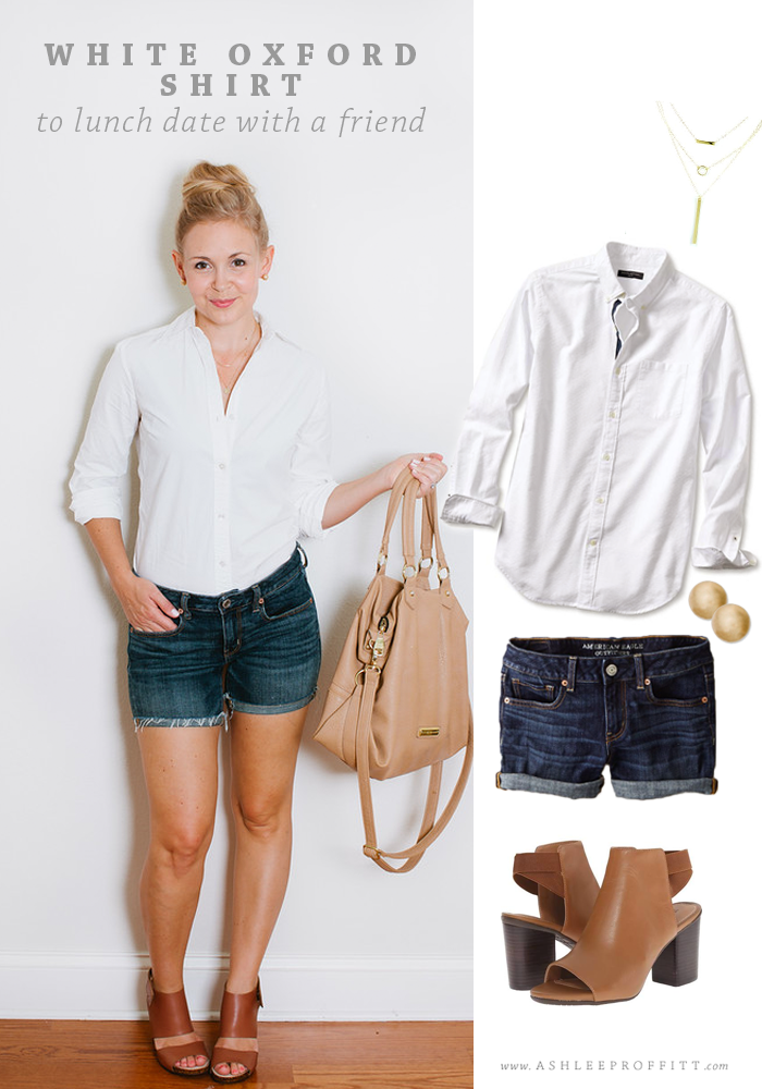 How To Wear A White Oxford Shirt | Intentional Style by Ashlee Proffitt & Megan Michele