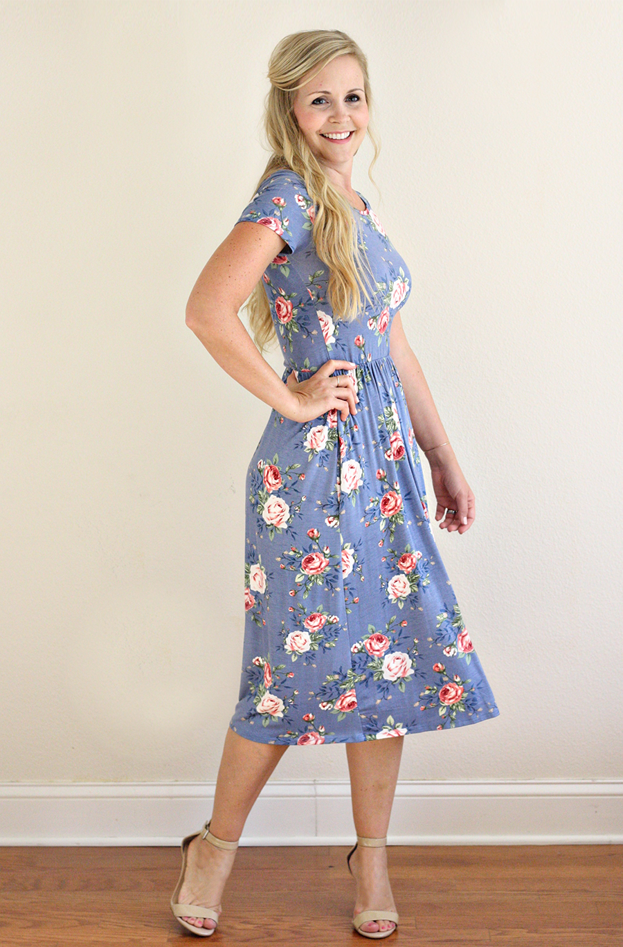 Modest & Femine Floral Dress by Cleo Madison | Ashlee Proffitt