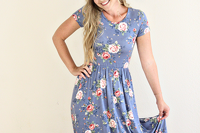 Modest & Femine Floral Dress by Cleo Madison | Ashlee Proffitt